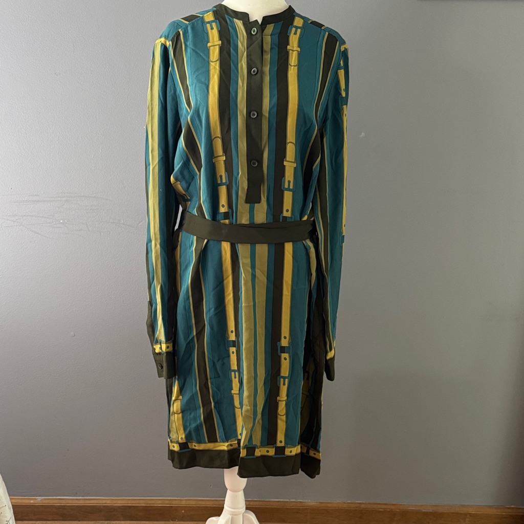 Gucci Silk Midi Dress With Belt